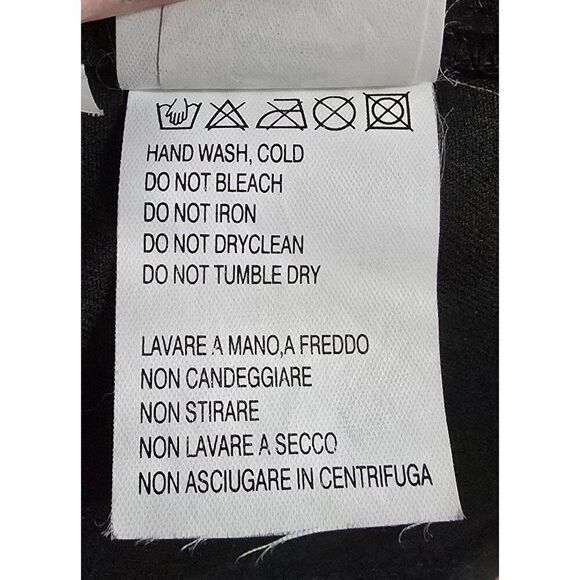 Hamnett Black Faux Leather Cropped Jacket W Zipper Details Textured Pattern VTG - Picture 14 of 15